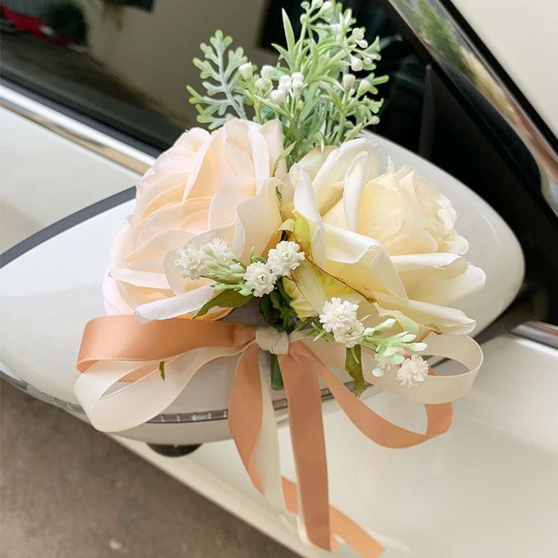 Hochzeit Auto Dekoration Blumen Türgriffe Rückspiegel DekorIeren