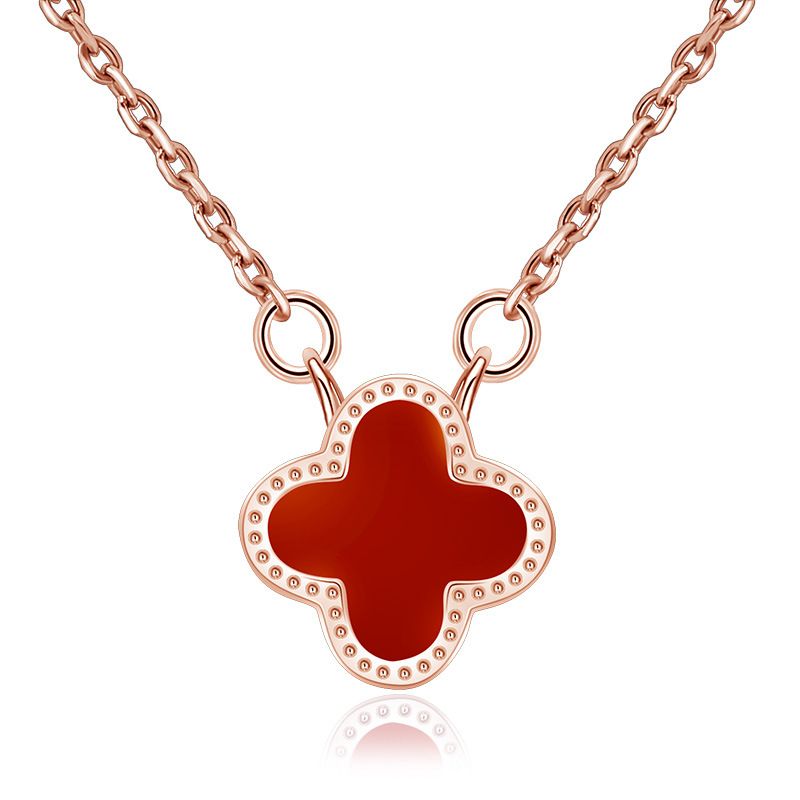 Rose Gold Red Necklace