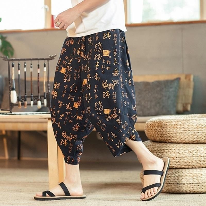 Compra Ropa Étnica Verano Pantalones Chinos Hombre Estilo Oriental Talla  Grande Harem Japonés Lino Asiático Streetwear Kimonos Pantalones FF2747  Barato | Entrega Rápida Y Calidad | Es.Dhgate