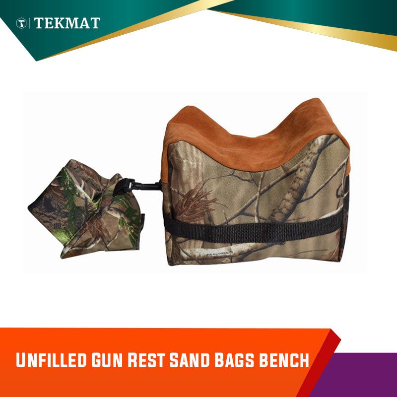Unfilled Front & Rear Shooter's Gun Rest Sand Bags Shooting Bench Steady Hunting 