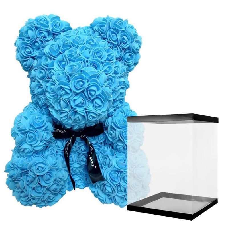 Niebieski niedźwiedź w pudełku