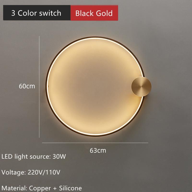 Black Gold 60cm 3 interruptor colorido