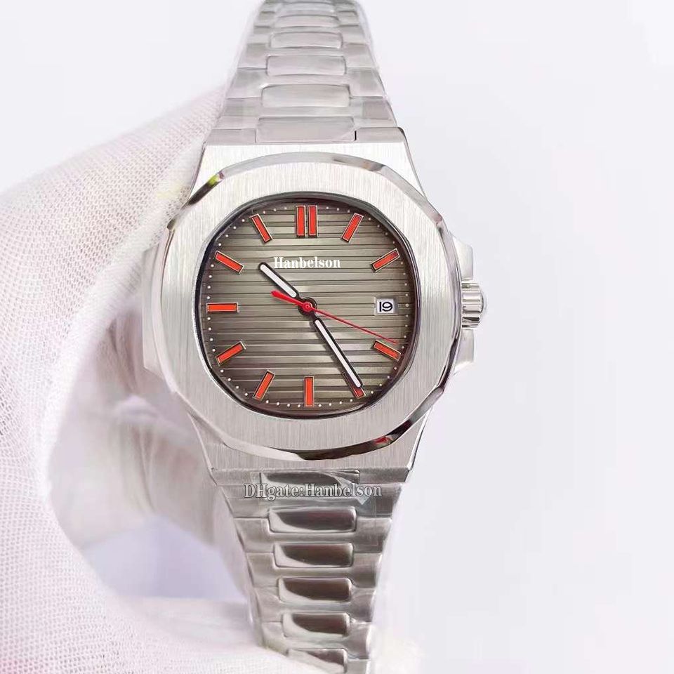 Grey dial with red scale