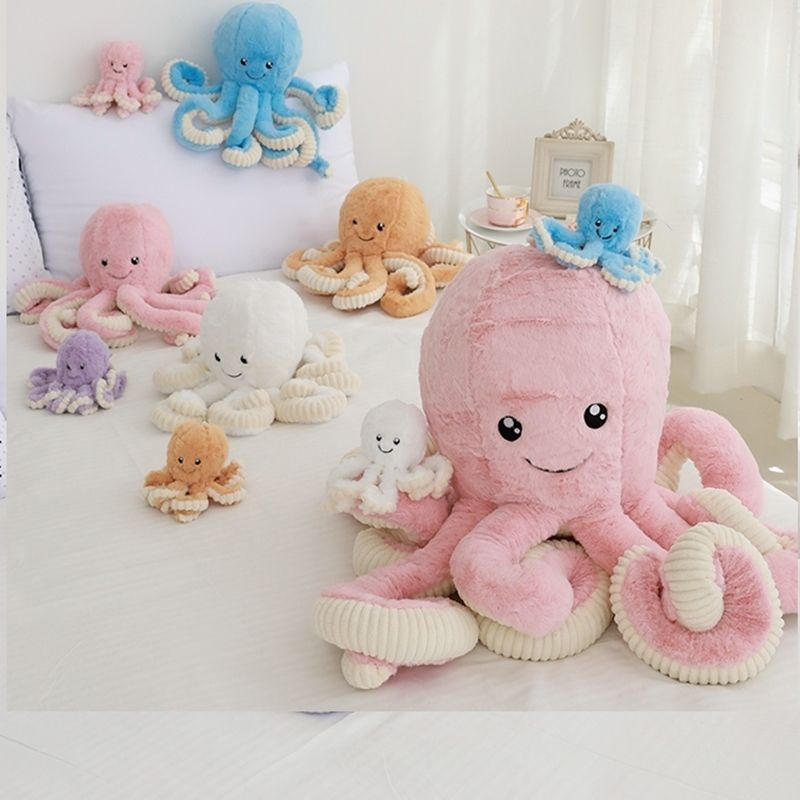 4080cm Lovely Simulation Octopus Pendant Plush Stuffed Toy Soft