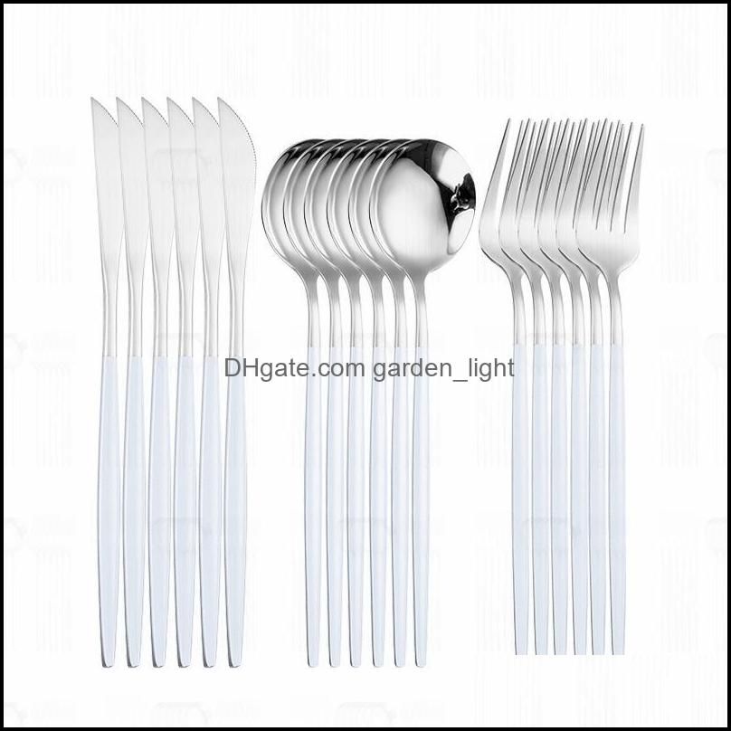 18pcs argent blanc