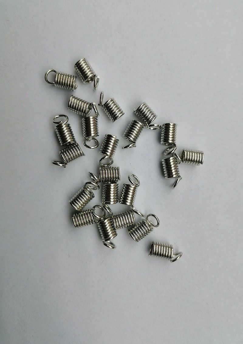 Hooks Cord End Cap Metal Spring Column Terminators Coil End Tips Crimp  Fastener Caps Findings With Loop For DIY Leather Jewelry Making Vario From  Jiehan_jewelry, $27.84
