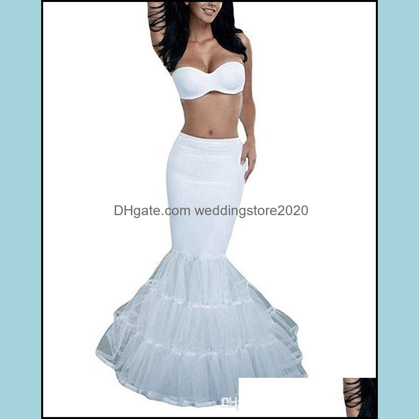 Stock White Fishtail Mermaid Bridal Wedding Petticoat Underskirt Crinoline MN 