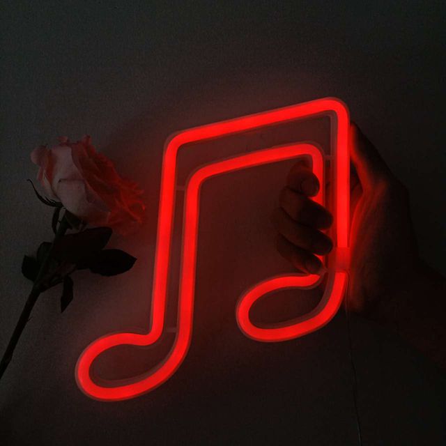 Muzieknoot rood