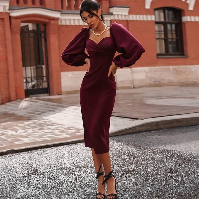 Casual Dresses Elegant Blue Black Wine 