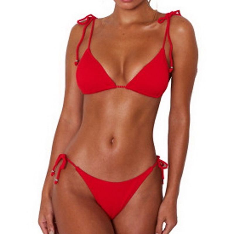 Conjunto de biquíni vermelho