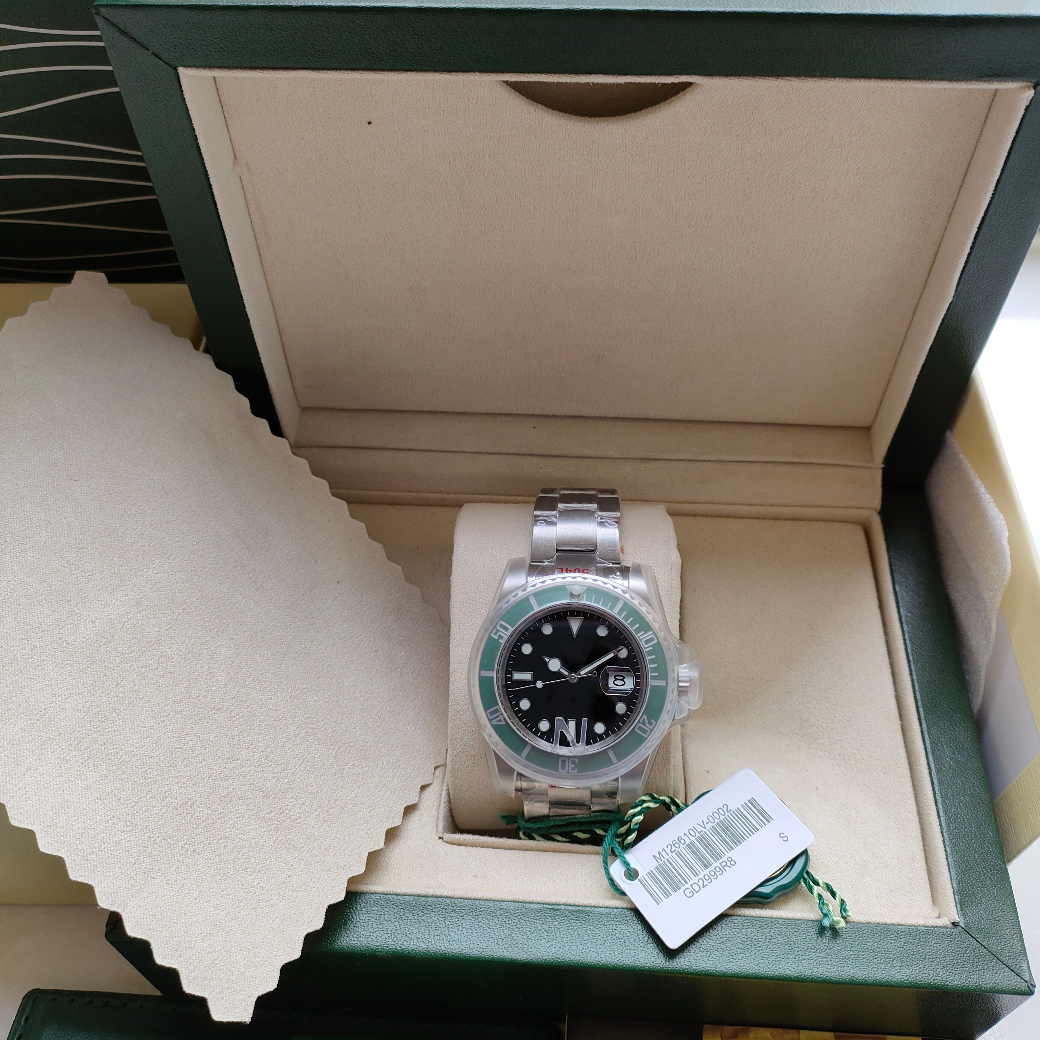 Green Bezel Black dial with Original Box