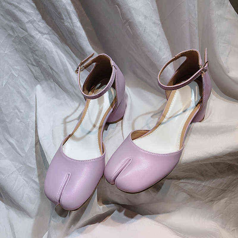Sandálias roxas de 3 cm
