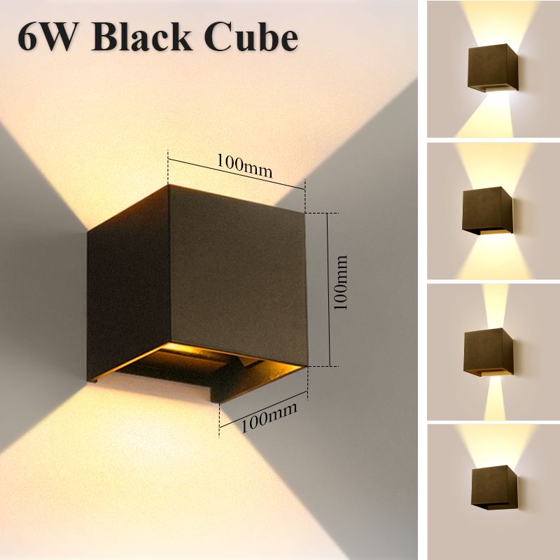 6W Black Cube Çin Su geçirmez sıcak yok