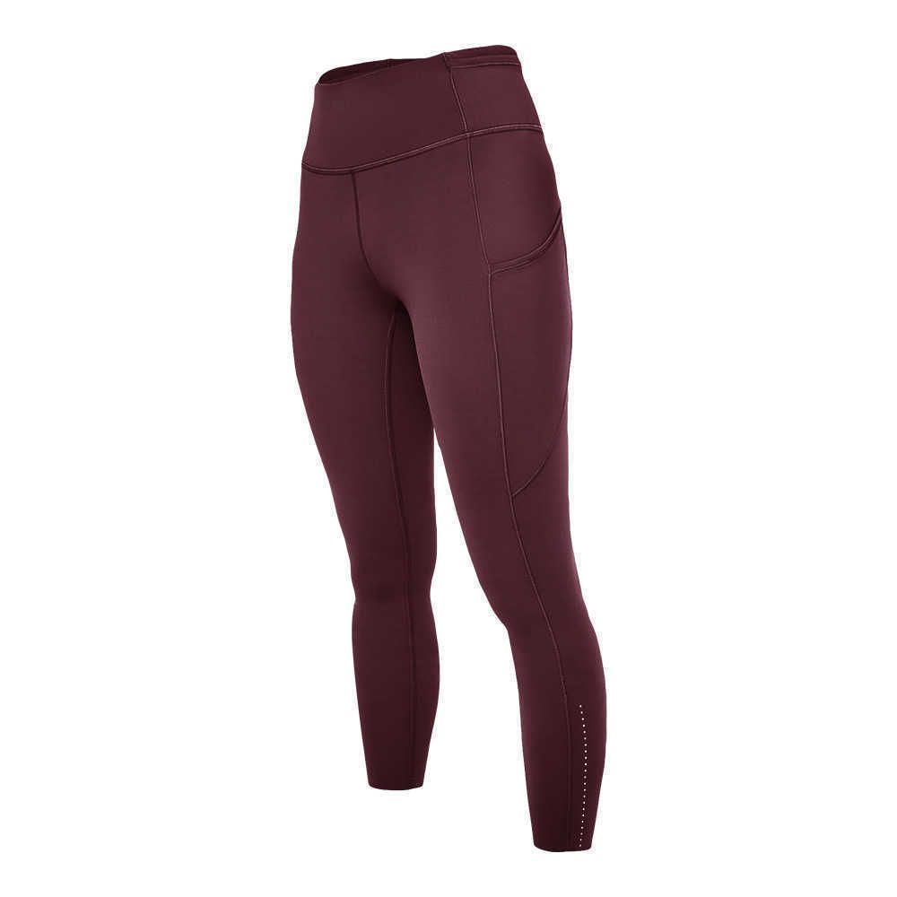 pantalones de bolsillo múltiple rojo oscuro