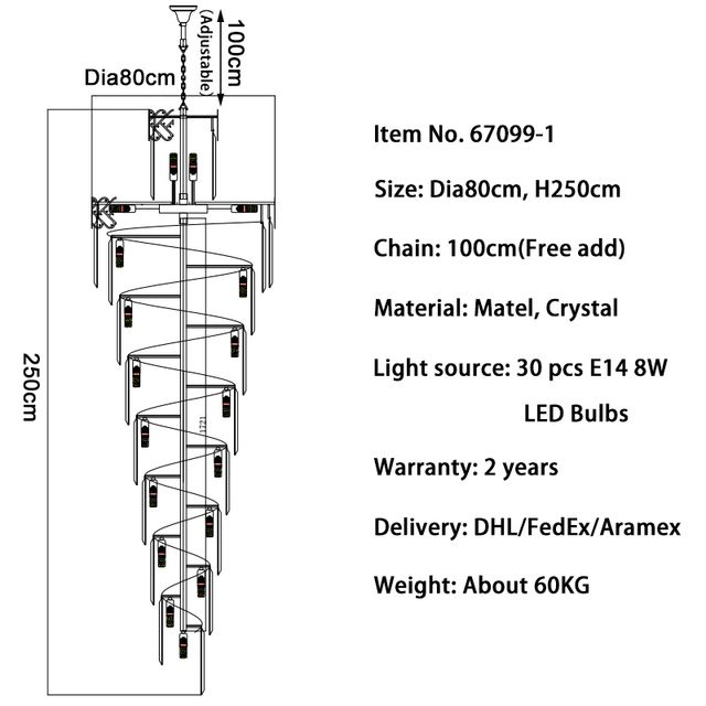 Dia80 * H250cm