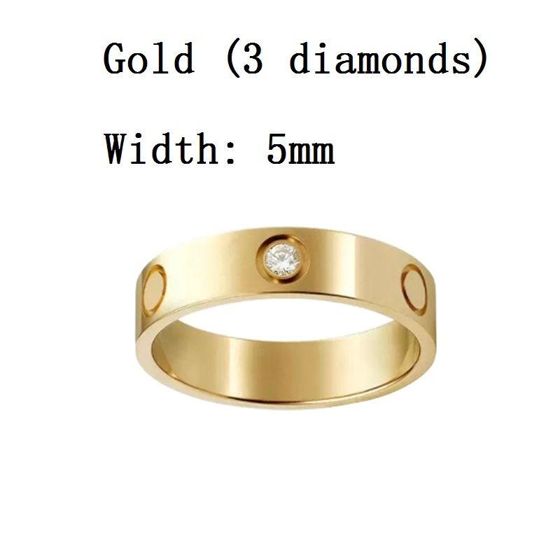 5mm goud met diamant