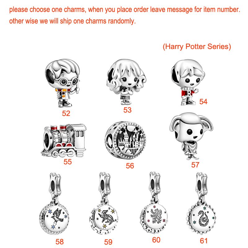 6 charms (choose Item No.)