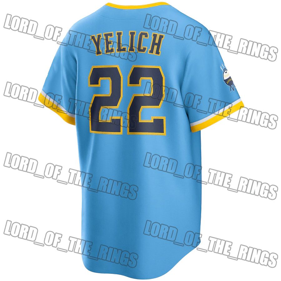 Milwaukee City Connect Baseball 22 Christian Yelich Jersey Willy