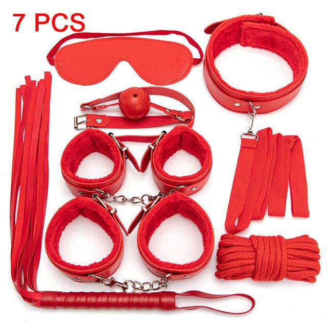 7pcs Leather Red