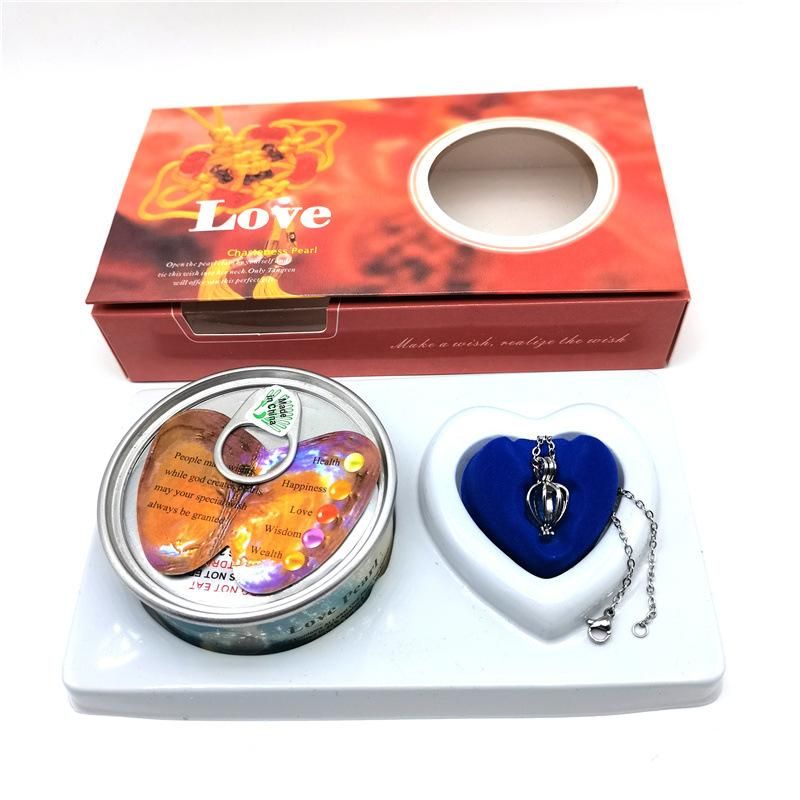 Anhänger Halsketten Liebesperlenkette Natürliche Auster Süßwasser Set Frauen Modeschmuck Geheimnisvolle Überraschung_voghion.com
