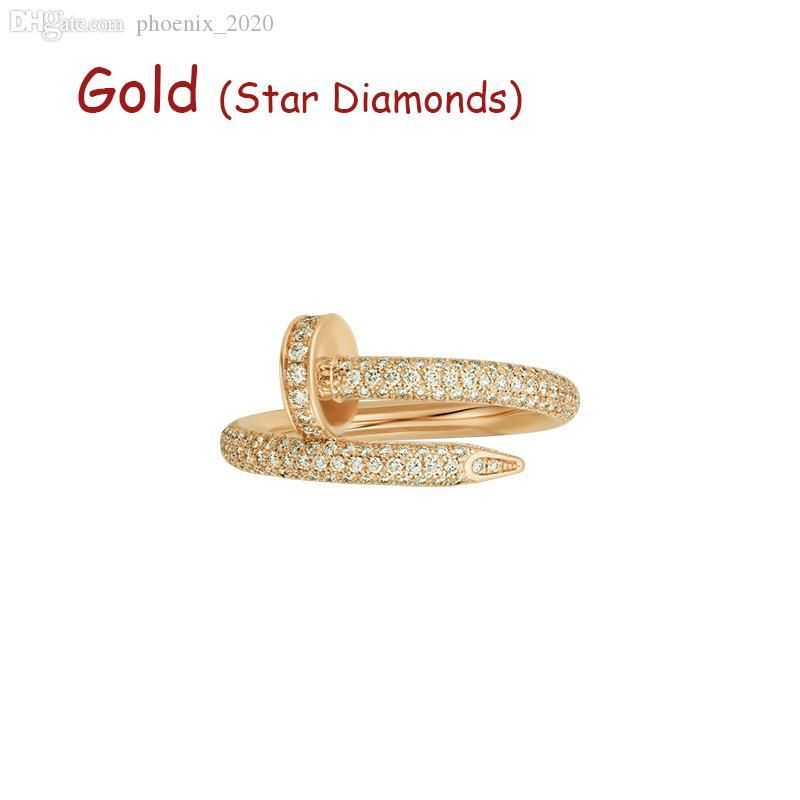 Gold -Nail Ring (Star Diamonds)