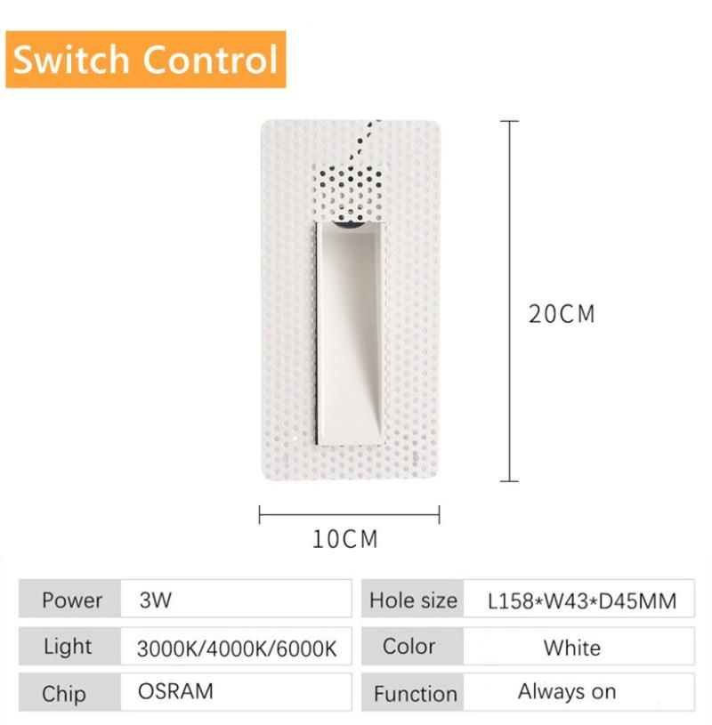 RECTANGE SC WHITE CHAUD (2700-3500K)