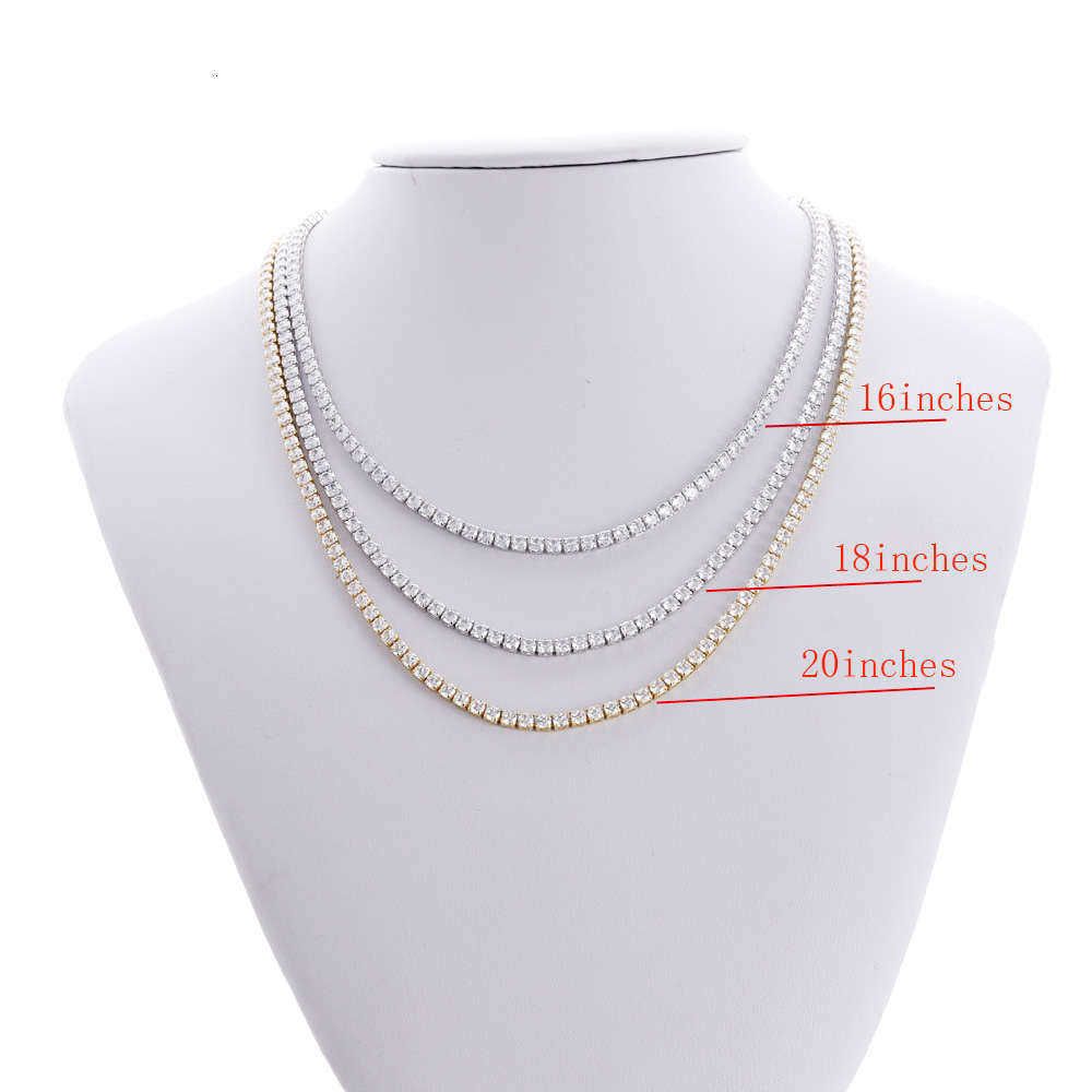 Gold Gold 3mm Diamond-22inches