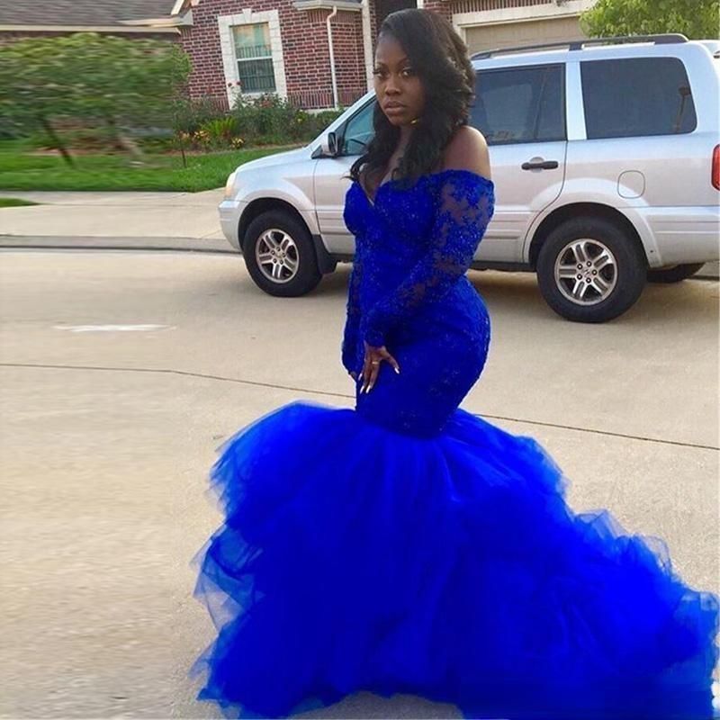 Long Sleeve Prom Dresses Black 