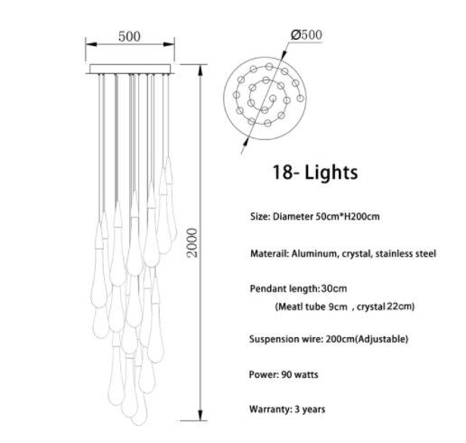 18 lights--spiral