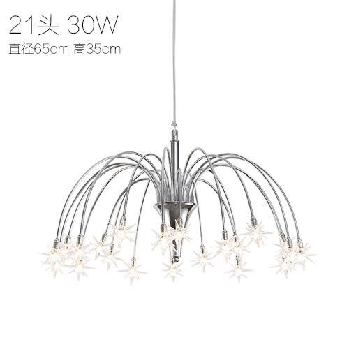 21 Testa Chandelier Invia luce bianca a LED