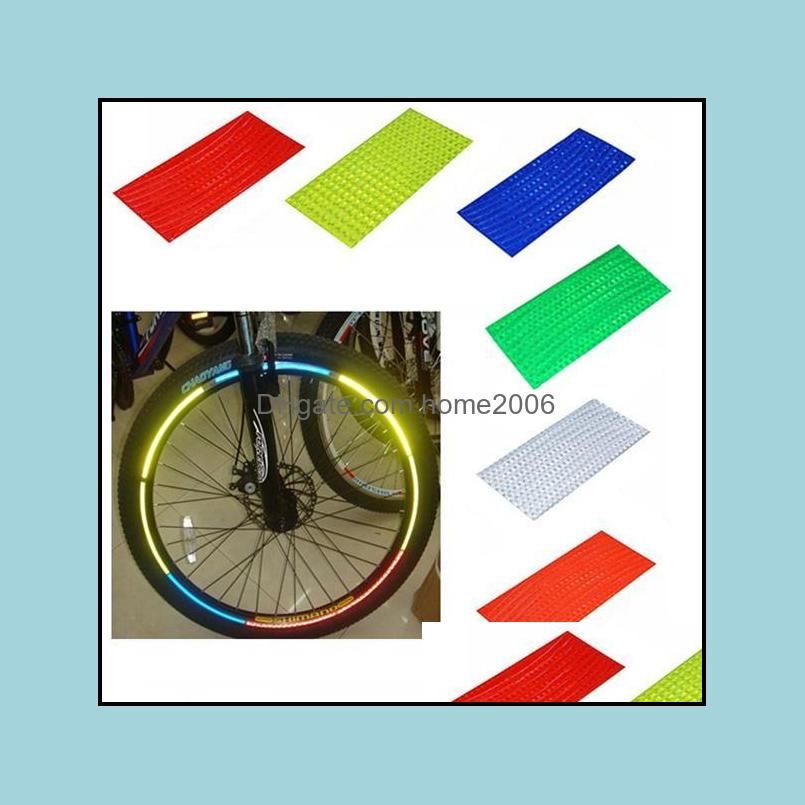 Reflective Bicycle Stickers Strips Decal Fluorescent Strips Tape Wheel AUS 