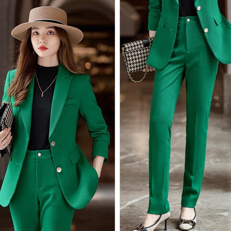 Pantalon blazer vert