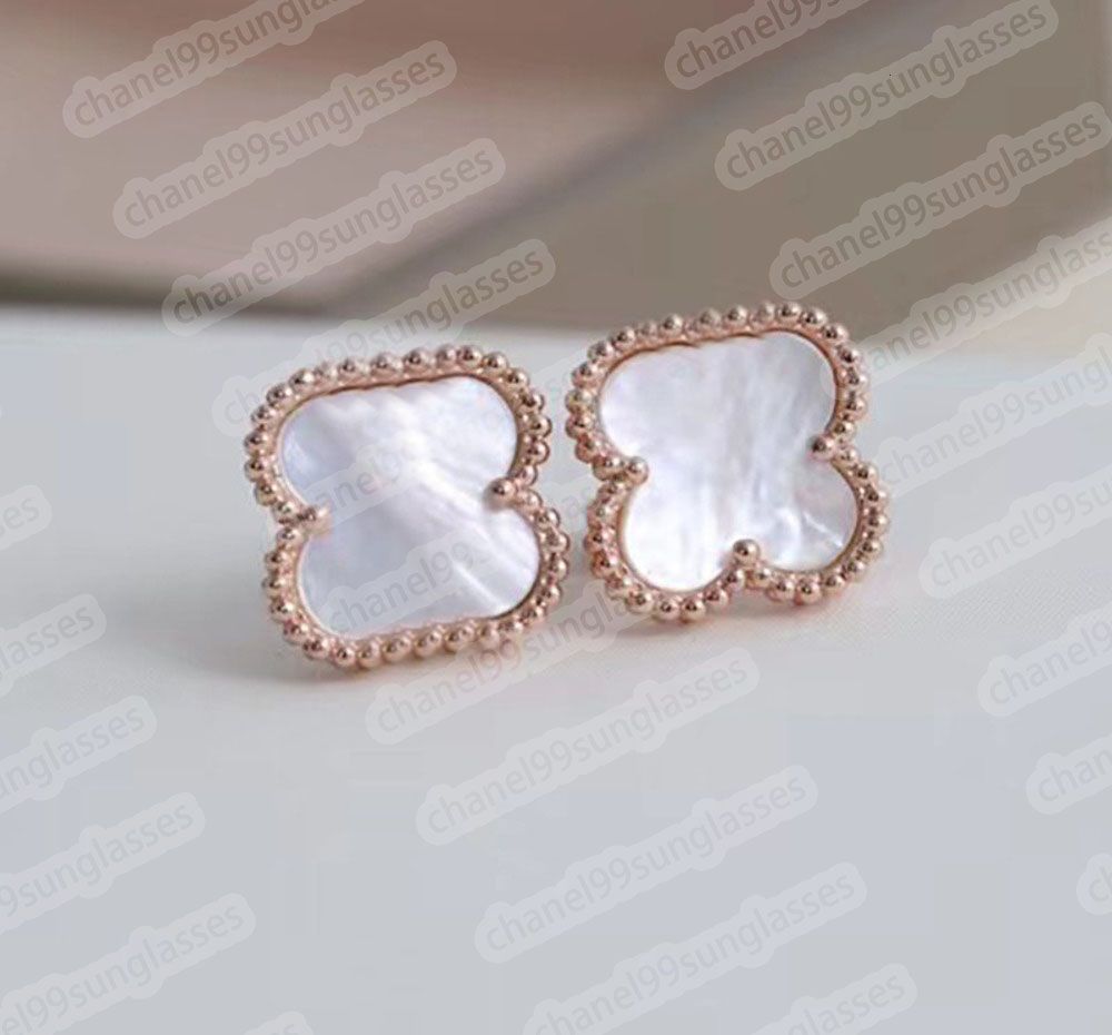 Rose Gold + White(earrings)-China