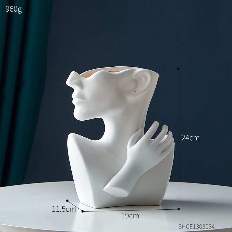 White Vase High24cm.