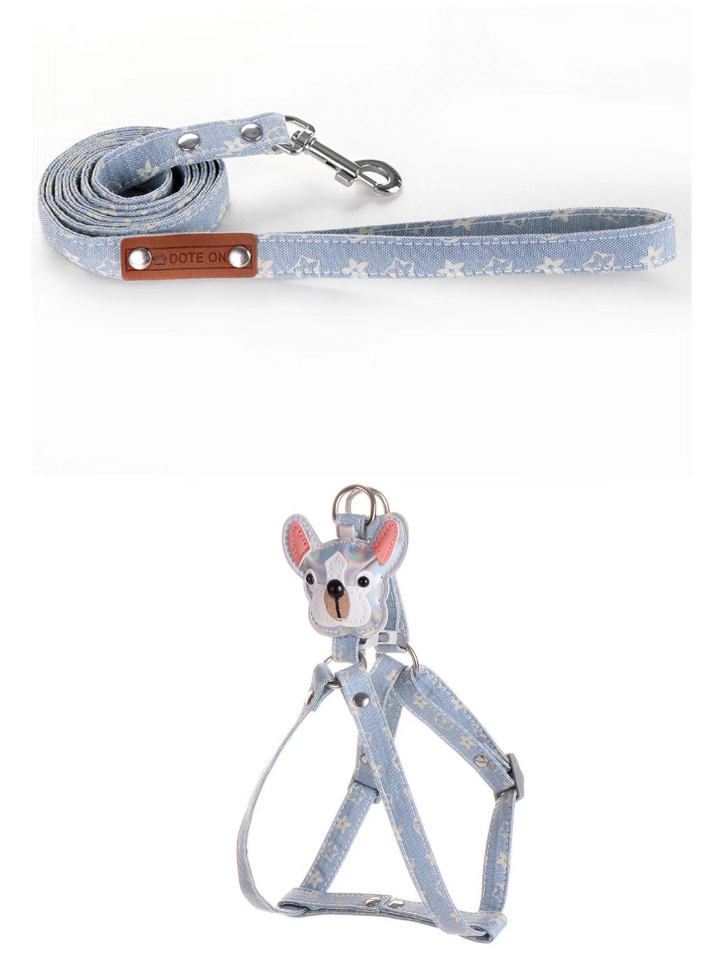 Light blue Harness+Leash