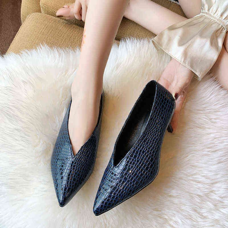 Blue Thin Heel