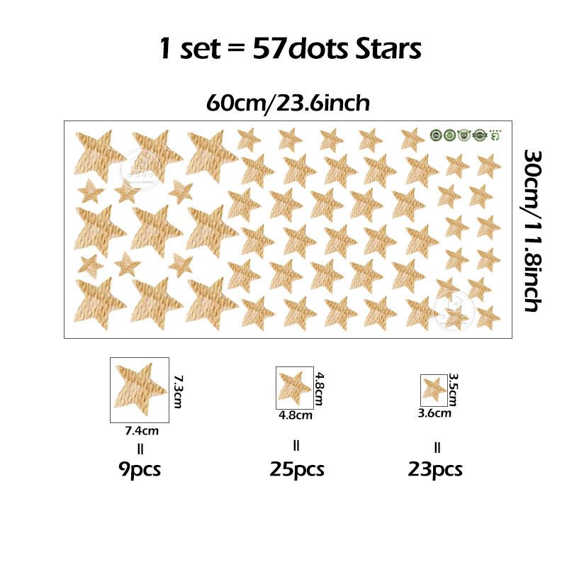 57 Dots Gold Stars