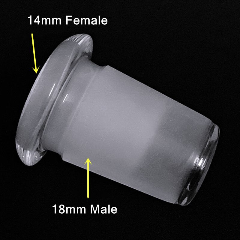 18 mm tot 14 mm glazen adapter