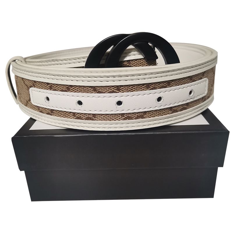 Boucle de ceinture noire double 16-blanc