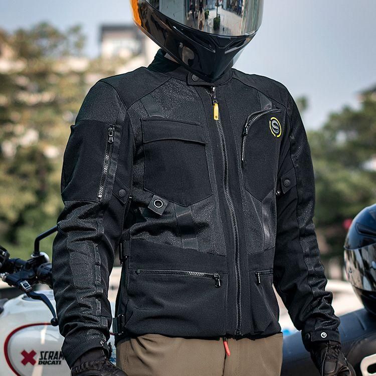 オートバイアパレルメンジャケット夏の通気性CE保護鎧モトクロスレーシングスーツライディングウェア服