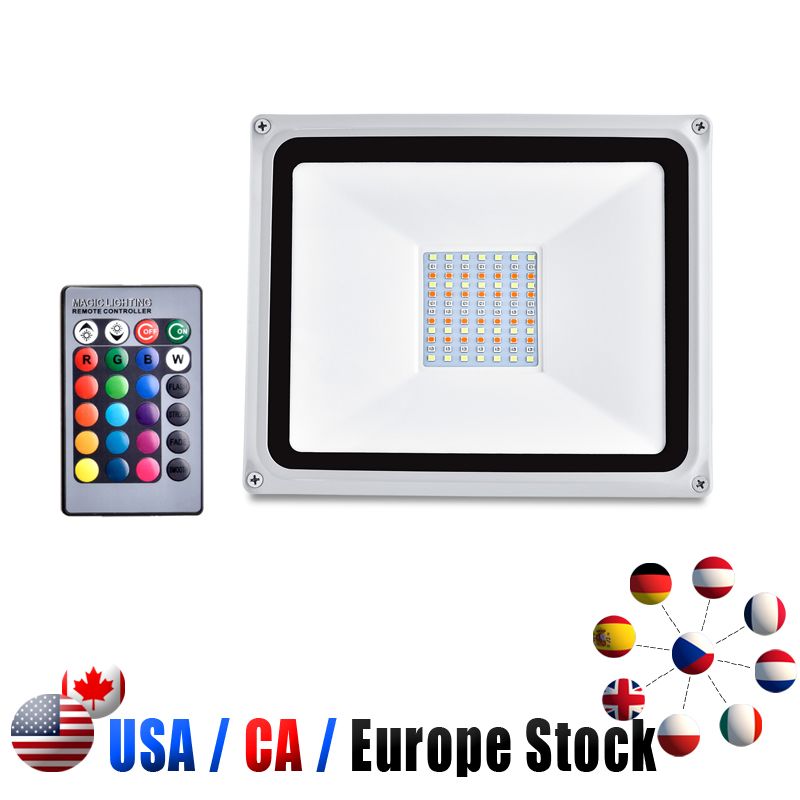 RGB LED Flood Lights, 100W Color Changing Outdoor Spotlight with Remote  Control, IP65 Waterproof Wall Washer