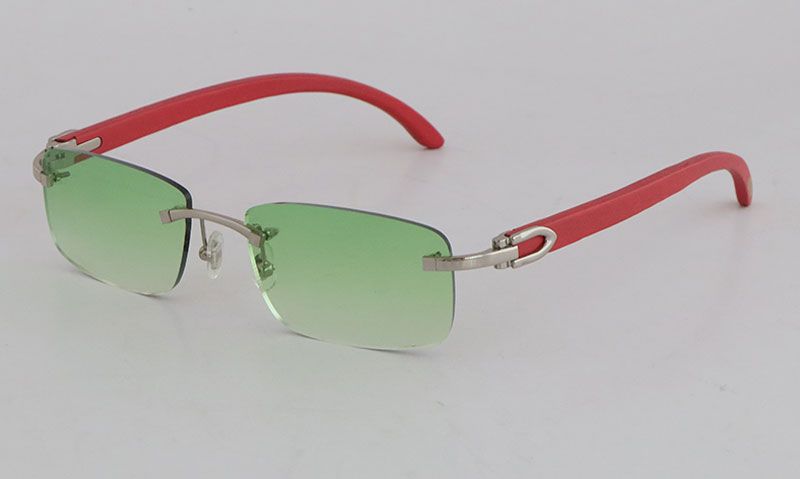 Red/Wood/Silver Light Green Lens