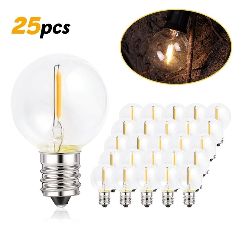 25pcs Clear Bulb-US Plug-1w