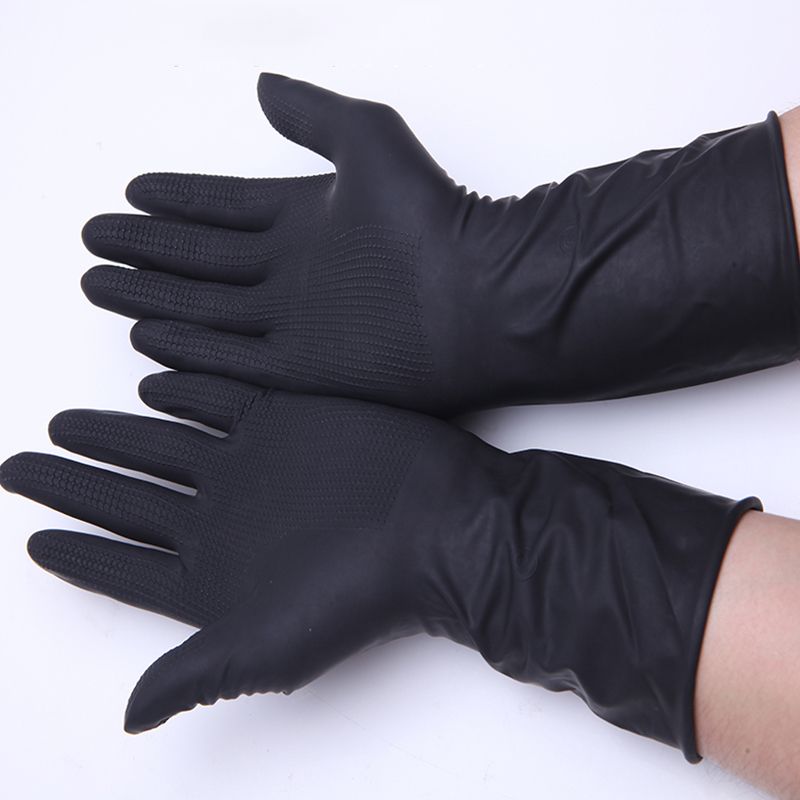 20pcs Thicken Gloves Hair Perm Hair Shampoo Hair Coloring Black Latex  Reusable Gloves Salon Hairdressing Styling Tools S/M/L 220718