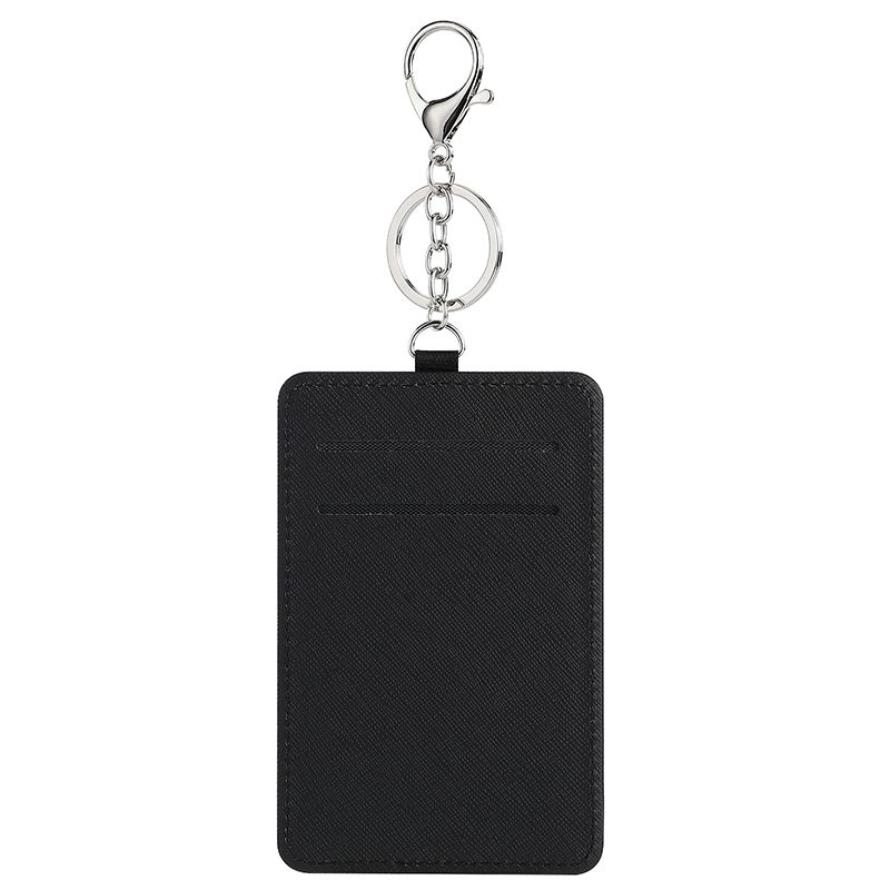 SubliMates PU Leather Badge Holders With Keychains BBA13412 Stylish ID