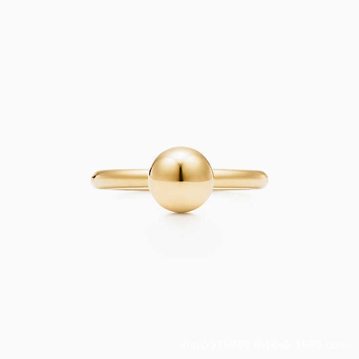 8mm Round Bead Ring in Gold-6#
