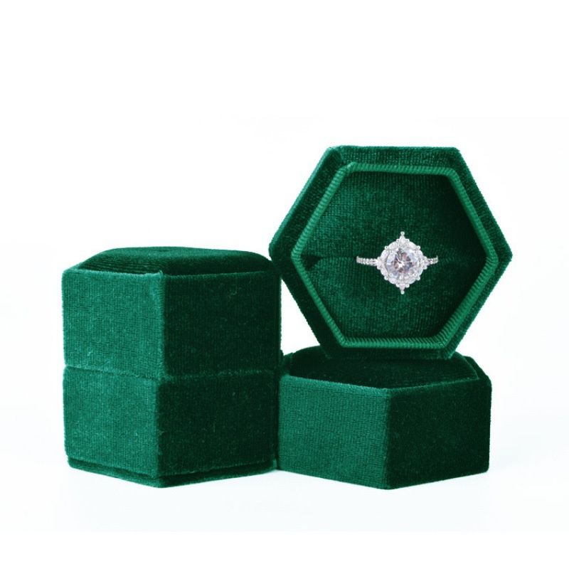Одиночная кольцевая коробка зеленый