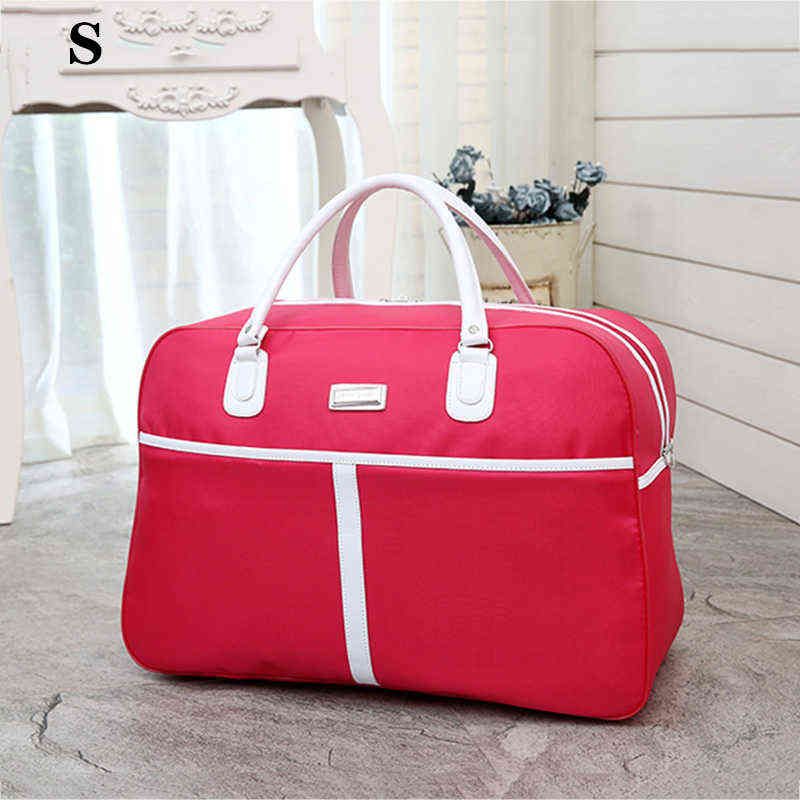 s red travel bag