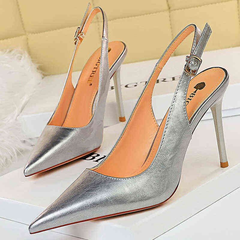 Silver-9.5cm Heels