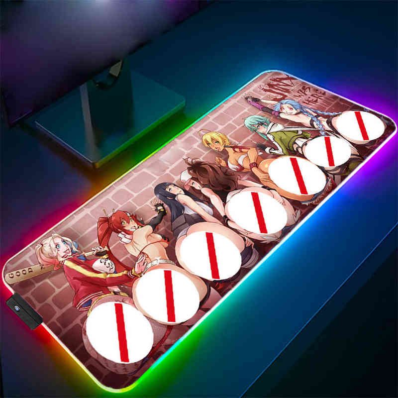 Anime Mouse Pad RGB Sexy Big Ass Girls Notebook PC Gamer 7 Color LED Lights USB Anime Mouse Pad RGB Sexy Big Ass Girls Notebook PC Gamer 7 Color LED Lights USB